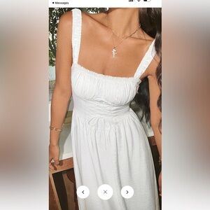Commense White Midi Dress